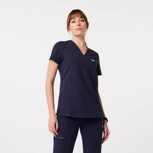 Figs Navy Catarina Scrub Top